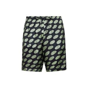 Dries Van Noten Men Black Cupro Soft Ellipses-Printed Shorts